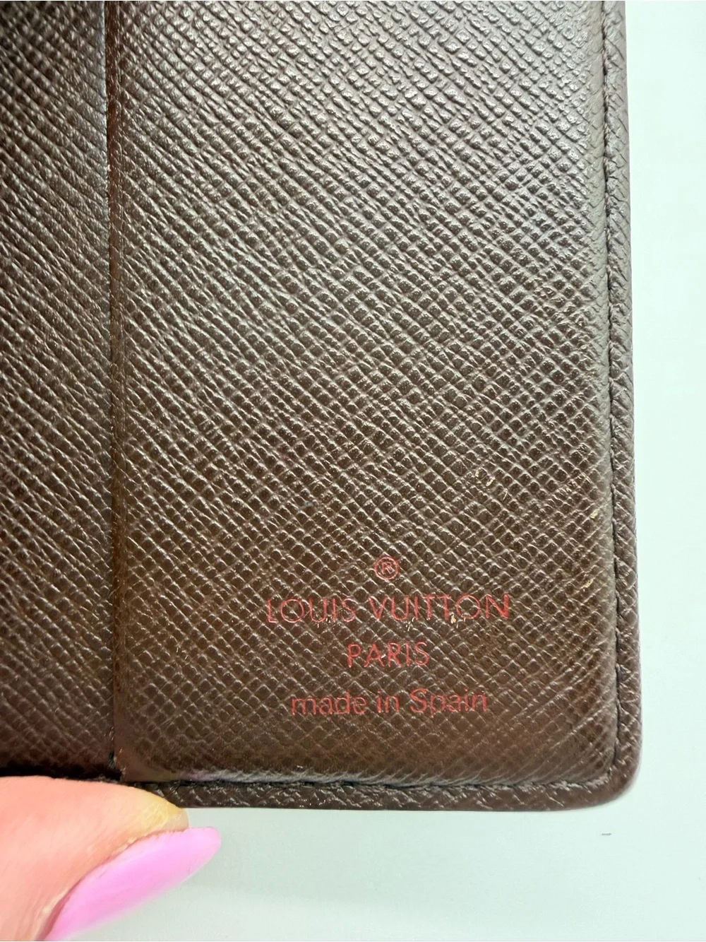 Louis Vuitton bifold wallet in damier ebene